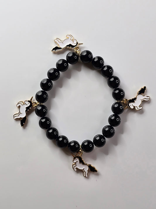 Kids Black Tourmaline Unicorn