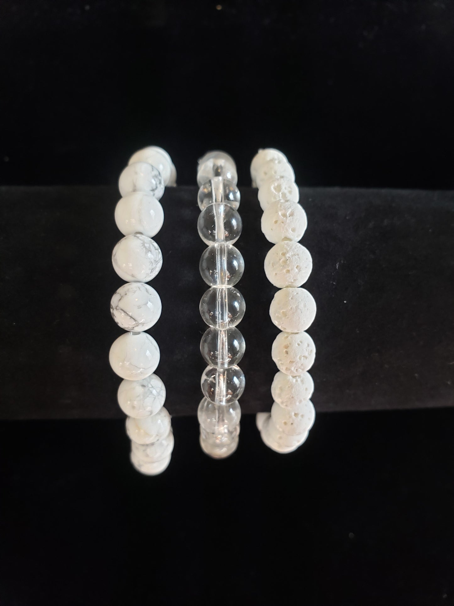 White Howlite Trio